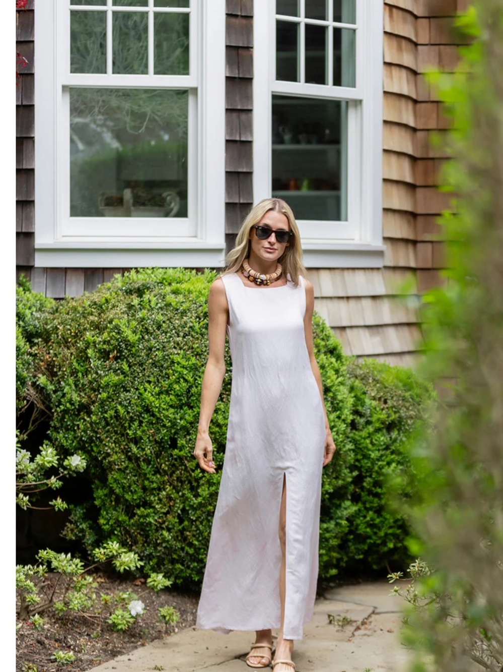 NWT Isabella Light Pink Maxi Dress with Front Slit